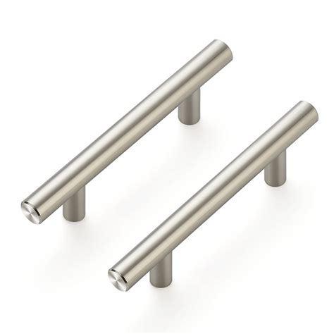 brushed stainless steel kitchen cabinets|stainless steel knobs and pulls.